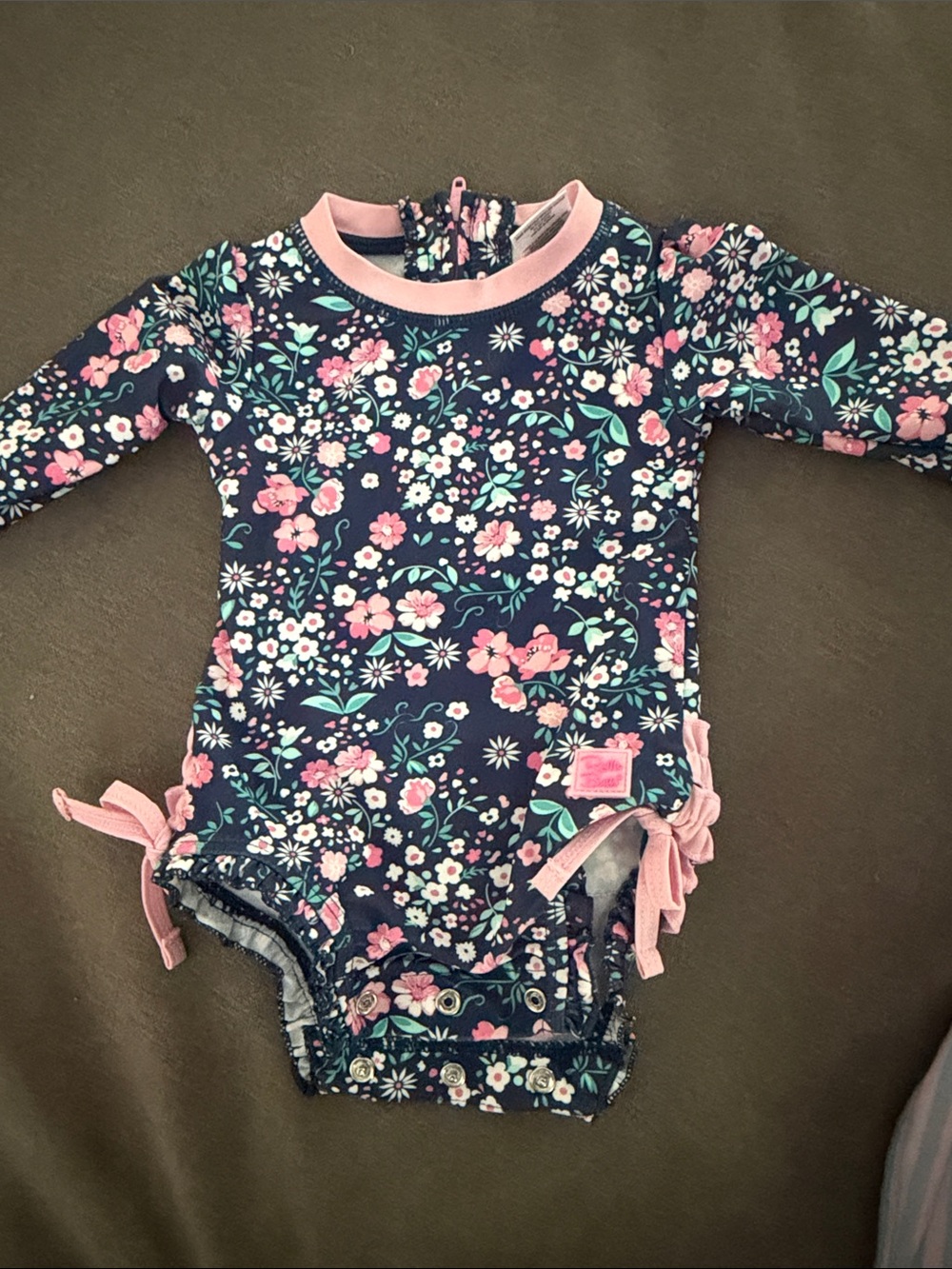 Ruffle Butts Floral Swimsuit 0-3
